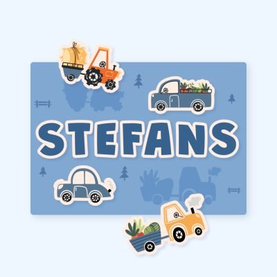Personalizēta vārda lapa ''Pie stūres''