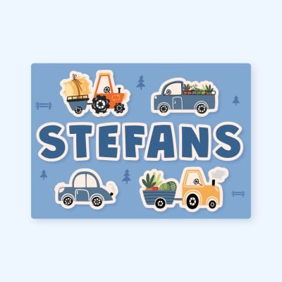 Personalizēta vārda lapa ''Pie stūres''