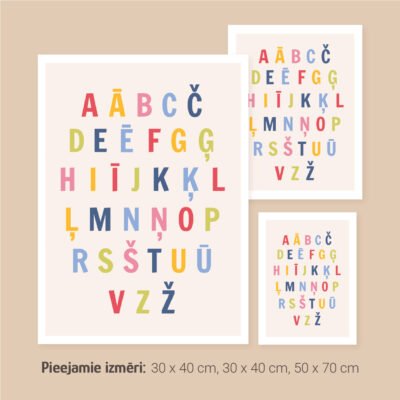 Plakāts: Alfabēts